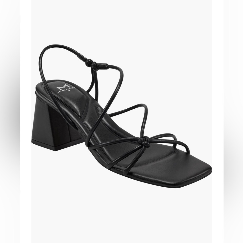 Marc Fisher Black Knotted Strap Sandals